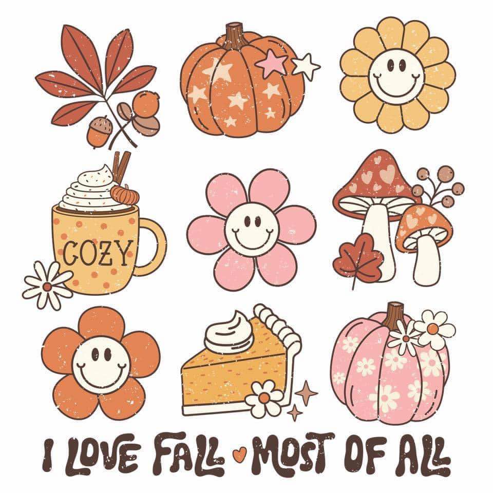 I Love Fall Most Of All Retro Tee