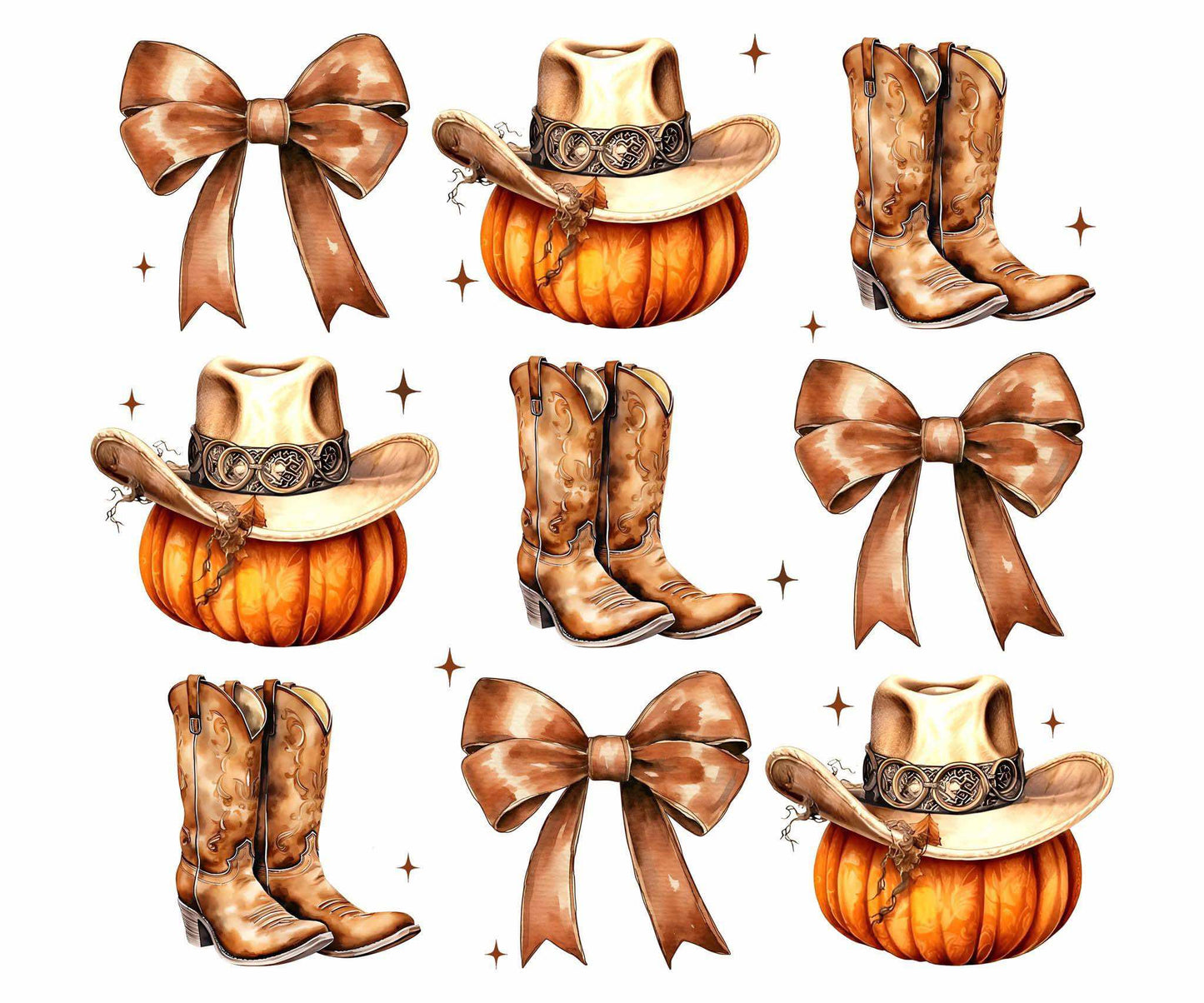 Pumpkin Hat, Bow & Boots Shirt