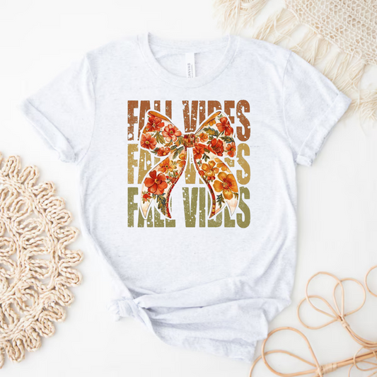 Fall vibes Fall Bow Shirt