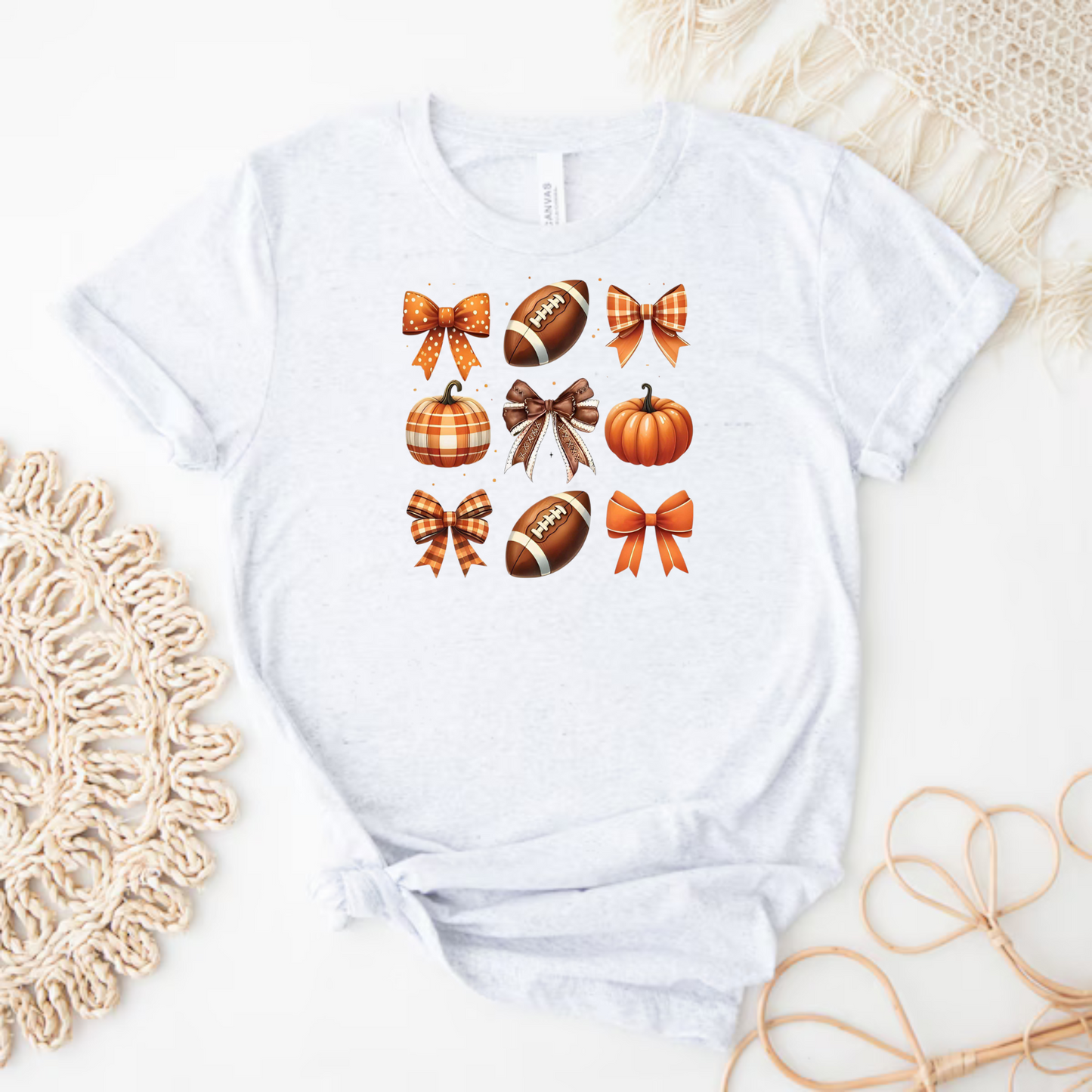 Fall Bow & Football Shirt