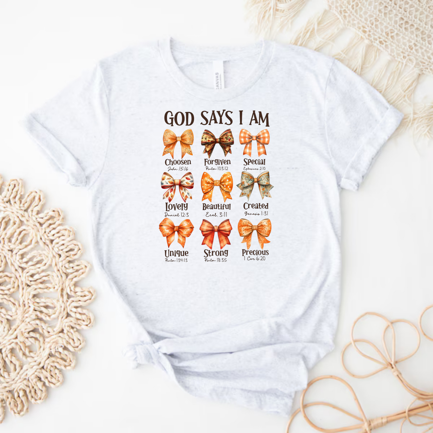 God Says I Am Fall Bow Shirt