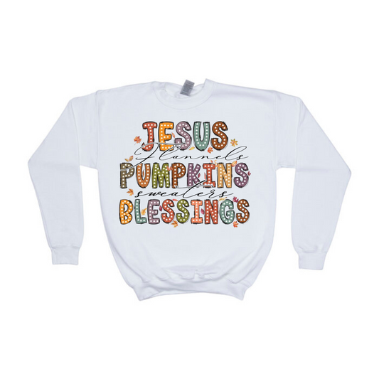 Jesus Pumpkin Blessings Crewneck