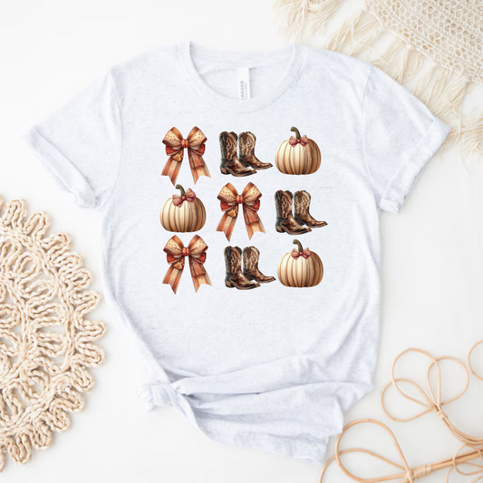 Bow, Pumpkin & Boots Shirt